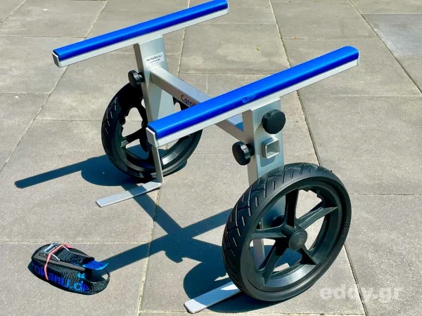 Ein leicht demontierbarer Bootswagen fürs Tandemkajak: Herkules Allround Slim